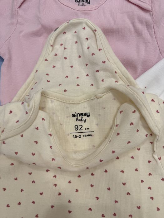 Zestaw paczka body 92 dla dziewczynki bawełna 12 sztuk