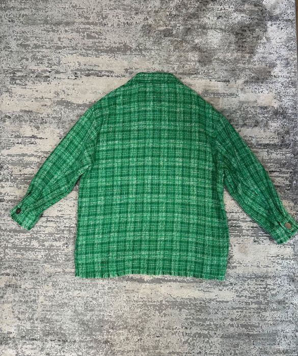 Твідова зелена сорочка Zara