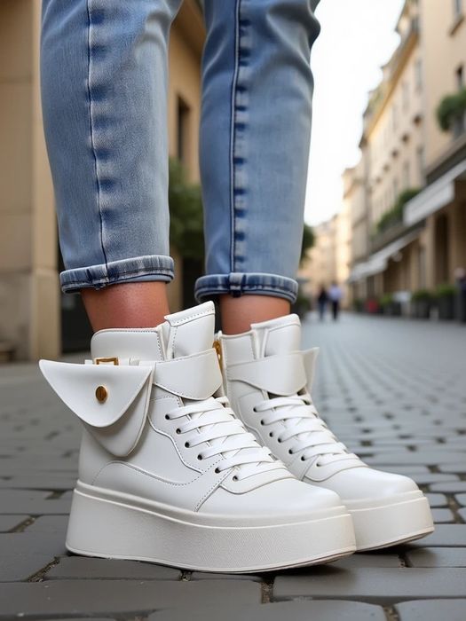 4 KOLORY 36 37 38 Sneakersy 39 40 41 za kostkę na platformie kieszonka