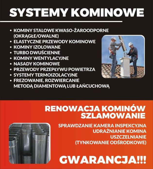 Frezowanie  kominów Wkłady kominowe