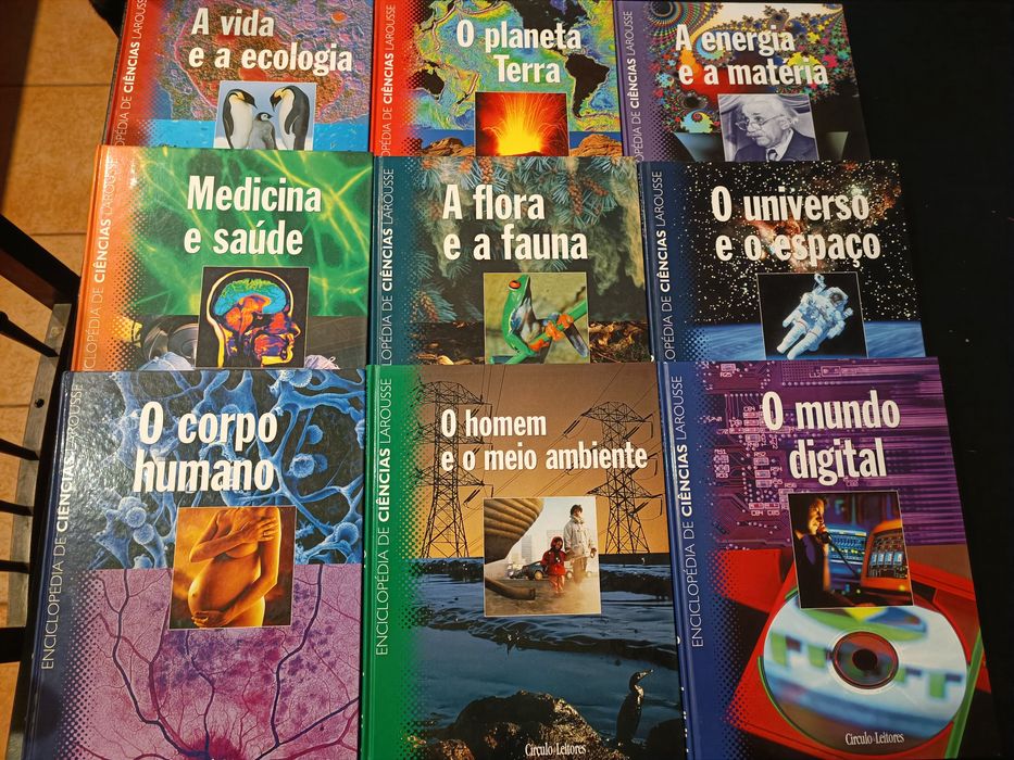 9 Volumes da Enciclopédia de Ciências Larousse do Círculo de Leitores