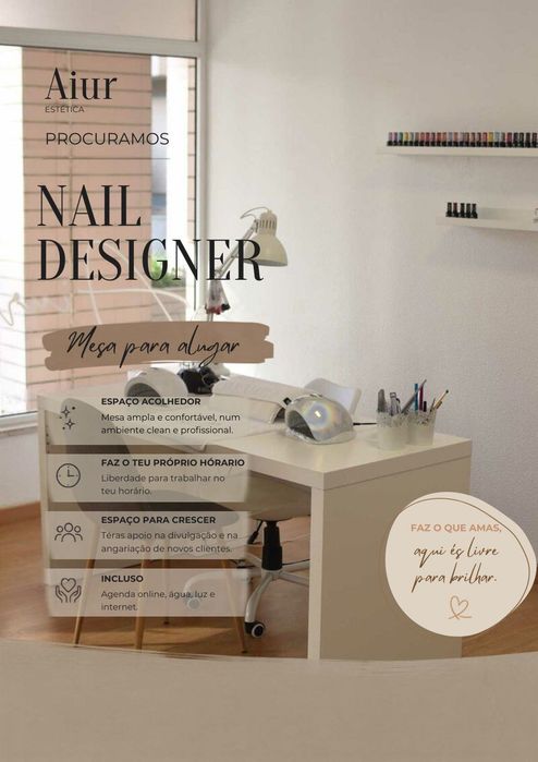 Alugo mesa de unhas - Nail Designer