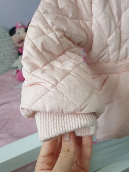 Kurtka kurteczka pudrowy róż 74/80, c&a wiosna