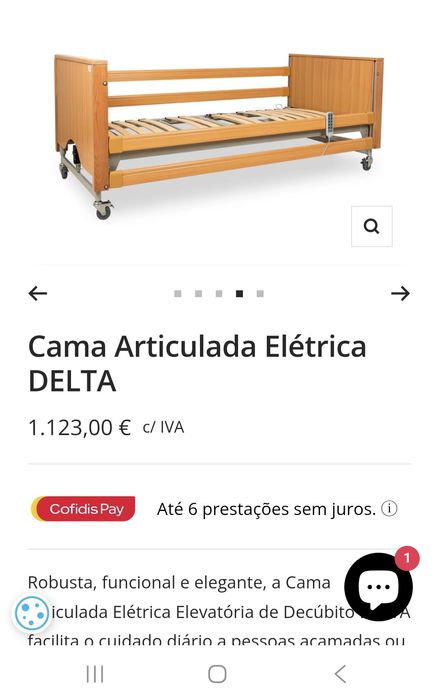 Cama articulada eléctrica
