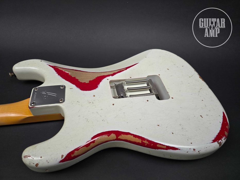 2016 Fender Custom Shop ’69 Stratocaster Olimpic White over Dakota Red HSS