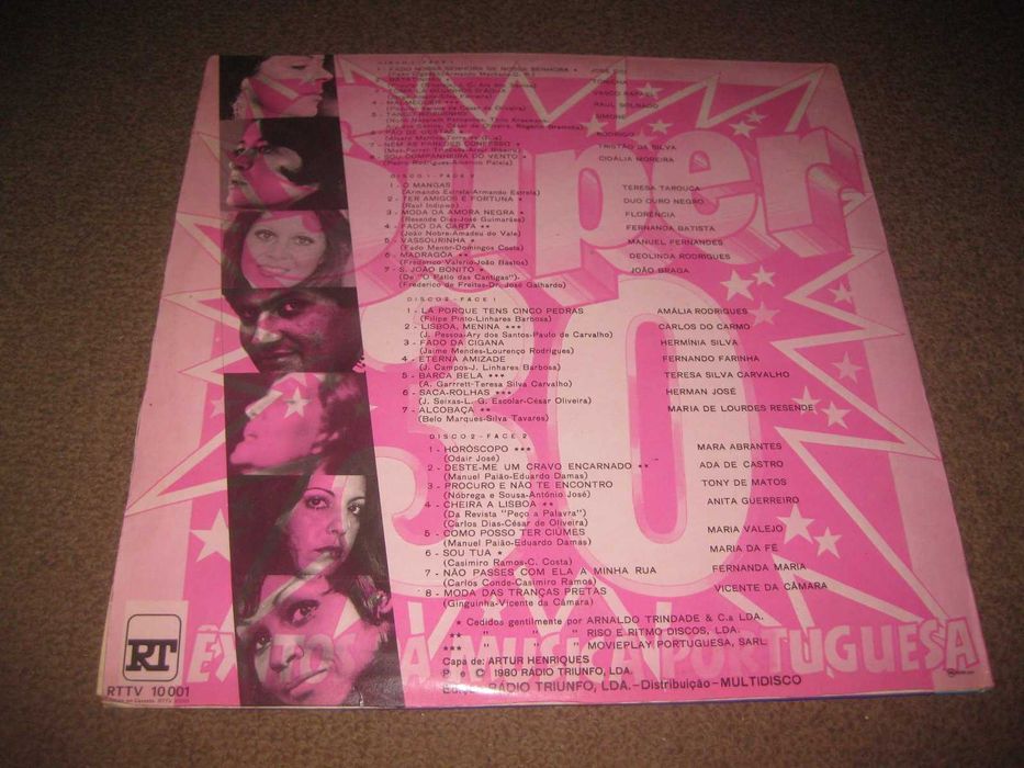 Vinil LP Duplo 33 rpm "Super 30- Êxitos da Música Portuguesa"