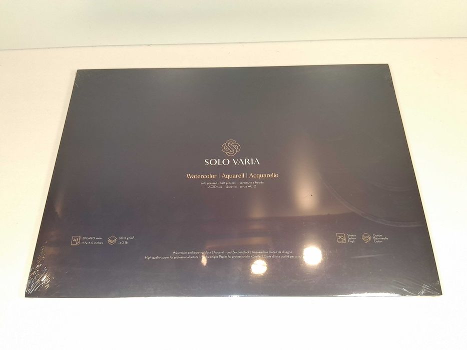 Y299 Blok Do Akwareli Solo Varia A3 300g 100% Bawełna 20 Arkuszy Nowy