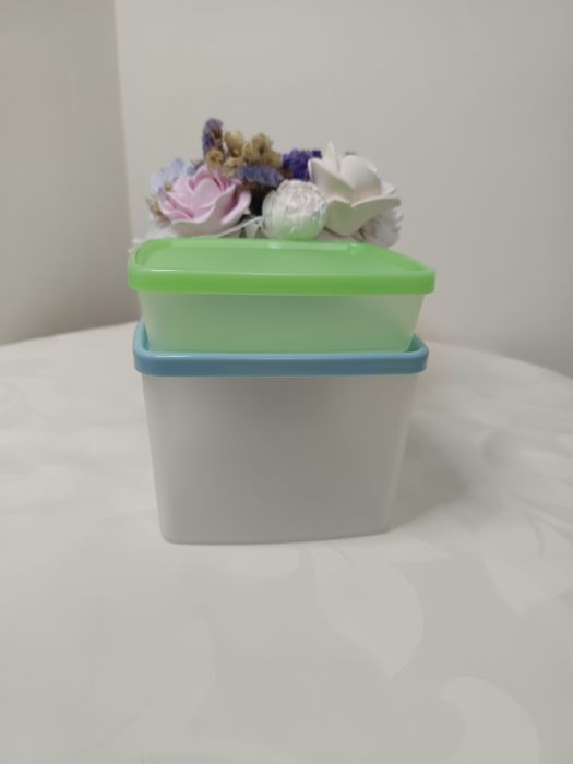 2 Refrigeradoras quadradas da Tupperware 800ml + 250ml