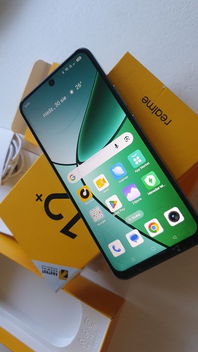 Realme 12+ 256gb, komplet z pudelkiem imei zgodny  pekniety ekran działa