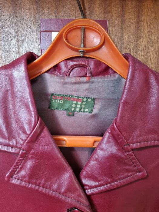 Casaco pele 3/4 Cheyenne bordeaux