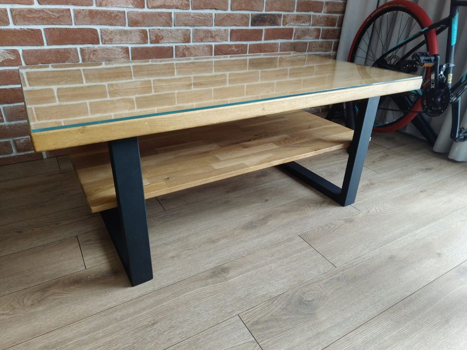 Ława Tina, stolik kawowy. Lite drewno, dąb naturalny.