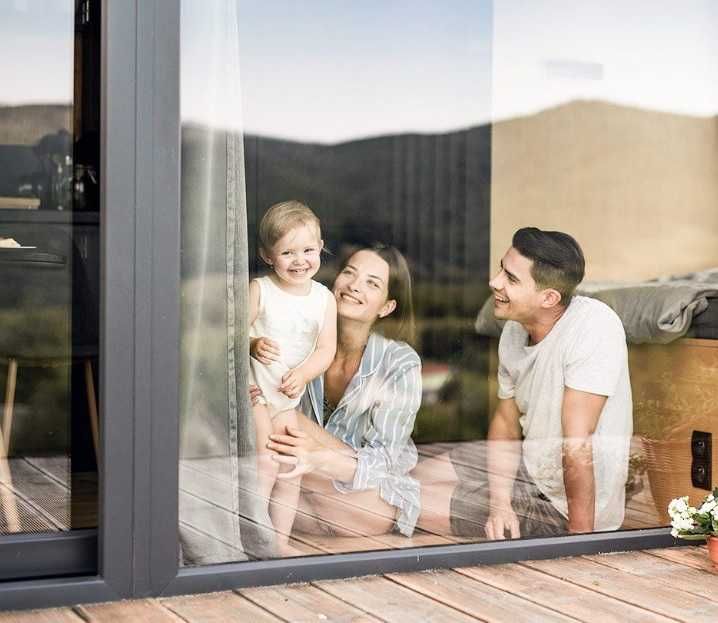 Tanie okno drzwi balkonowe przesuwne PSK białe 2 szyby 230x190 Kraków