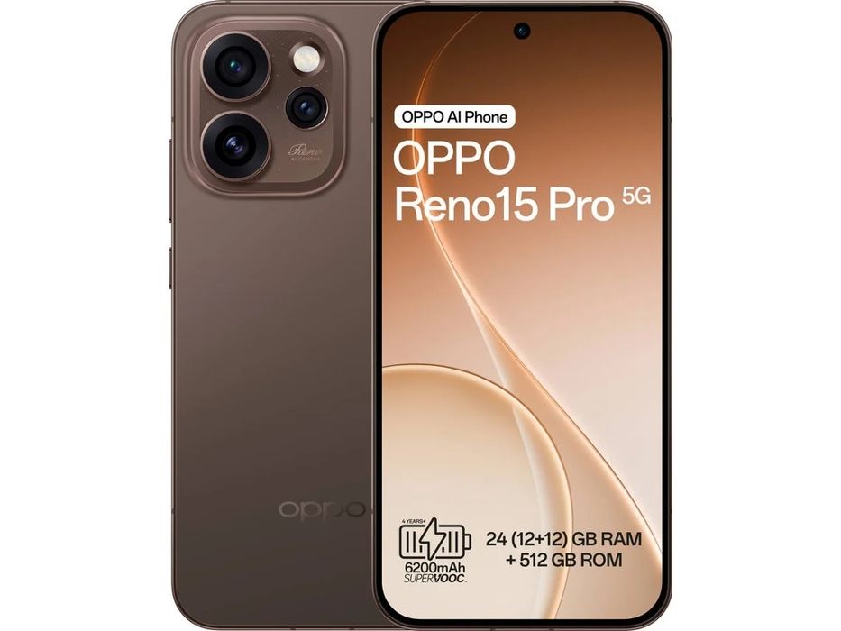 OPPO Reno 15 Pro 5G (6.32'' - 12 GB - 512 GB - Preto Mocha) - com garantia