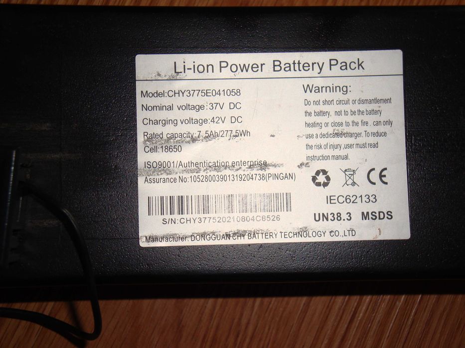 bateria do hulajnogi elektr   nowa  Li - Lion 10s3p 36V regeneracja