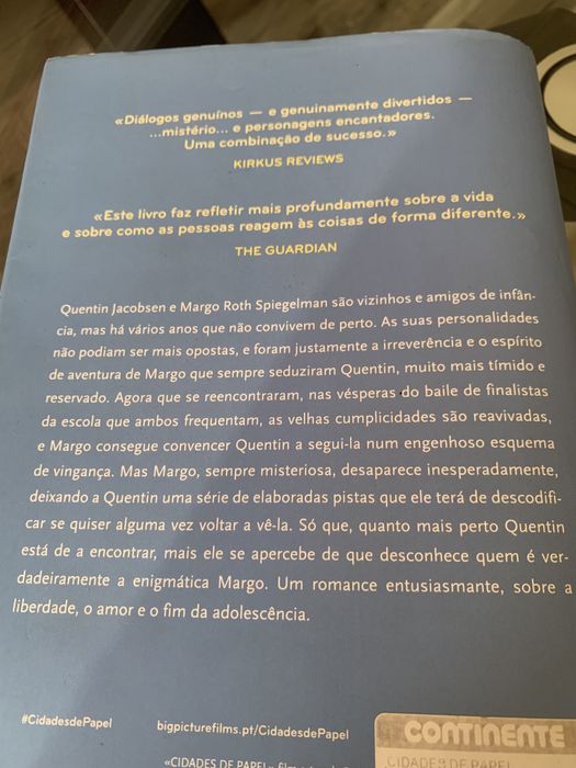 Livro Cidades de Papel de John Green; Tradução: António Carlos Andrade