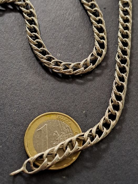 Corrente relogio e pulseira prata