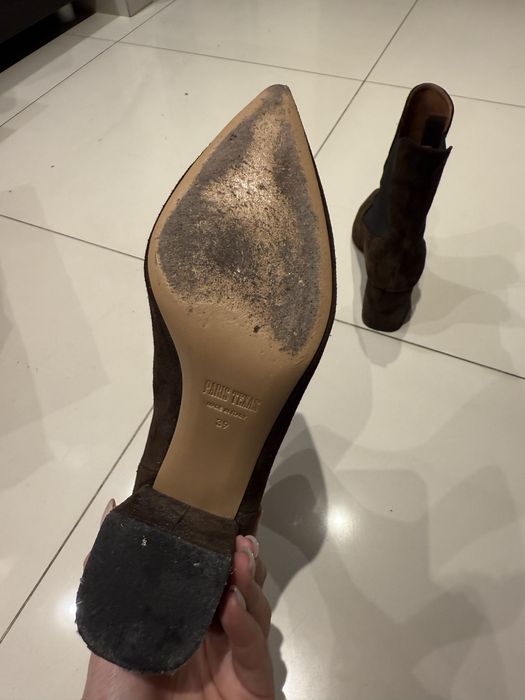 Botki Paris Texas zamsz cielęcy 39