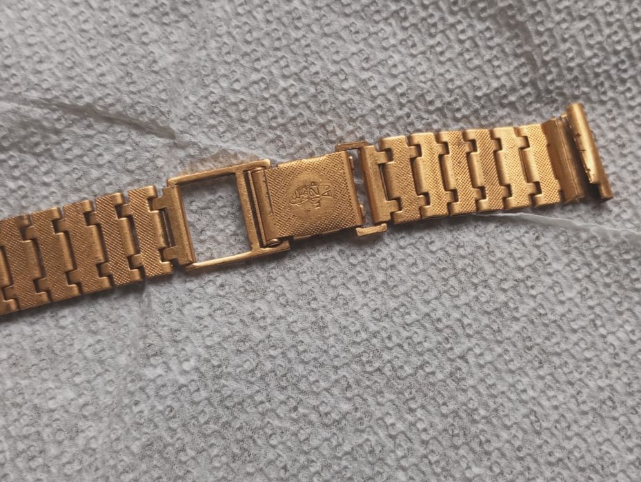 Браслет для часов мужской позолоченный AU СССР
