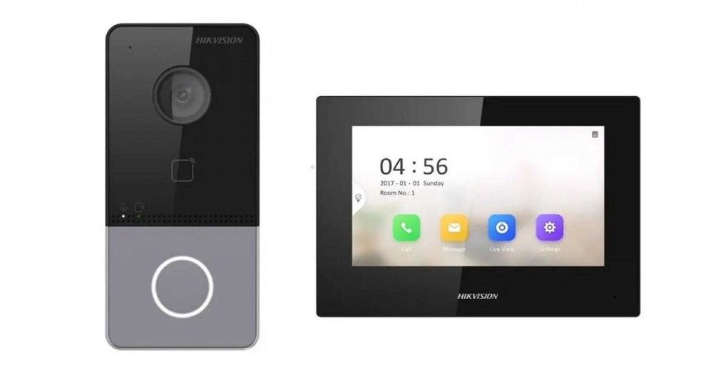 IP домофон Hikvision DS-KIS605-P 702 (KV6113-WPE1 KH6320-TE1) 3 6 L