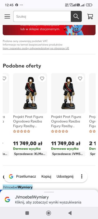 PIRAT ogrodowy duży 190 cm