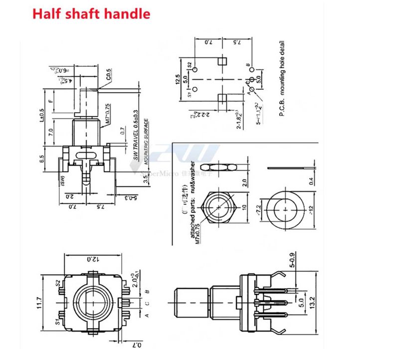 Xone Роторний інкодер  Rotary Encoder w Push Button потенциометр