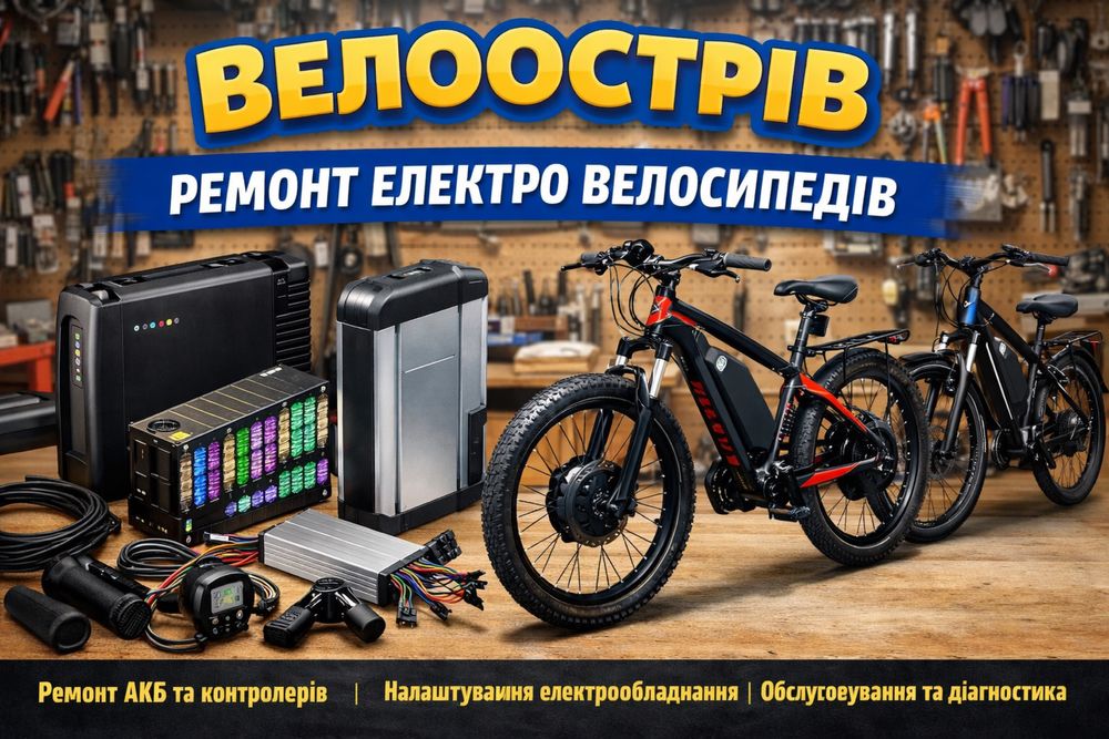 Ремонт ЕЛЕКТРОВЕЛОСИПЕДІВ, зарядка контролер  електровелосипед