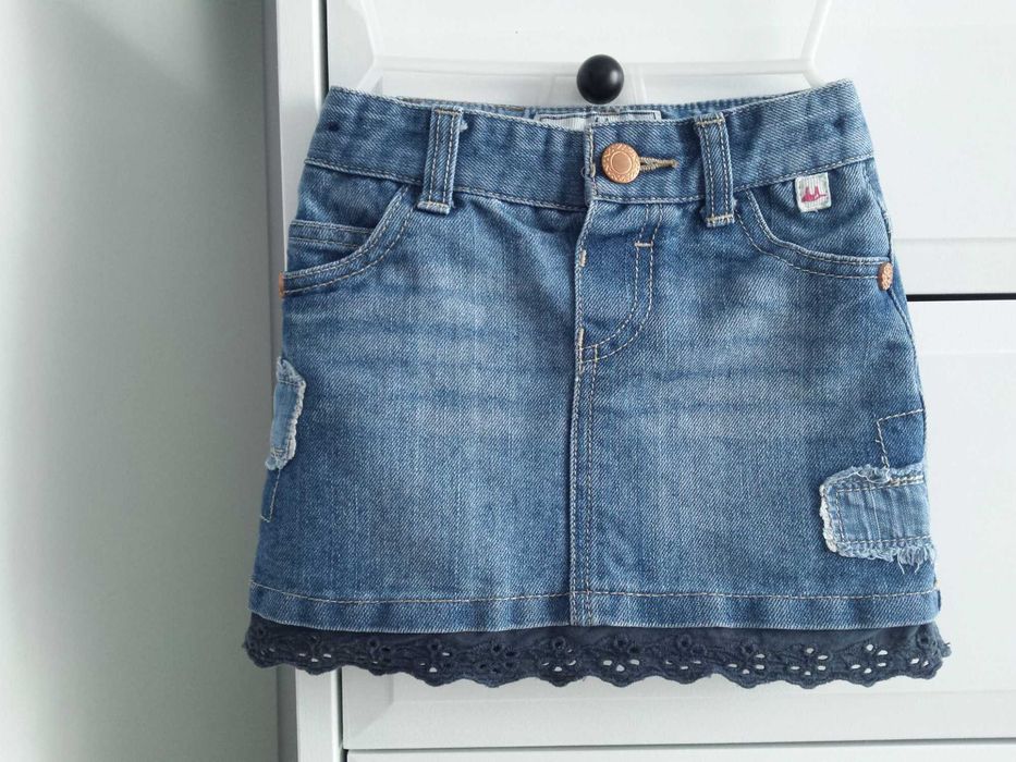 Mantaray spódniczka spódnica jeans jeansowa 18 24 mc 92 haft angielski