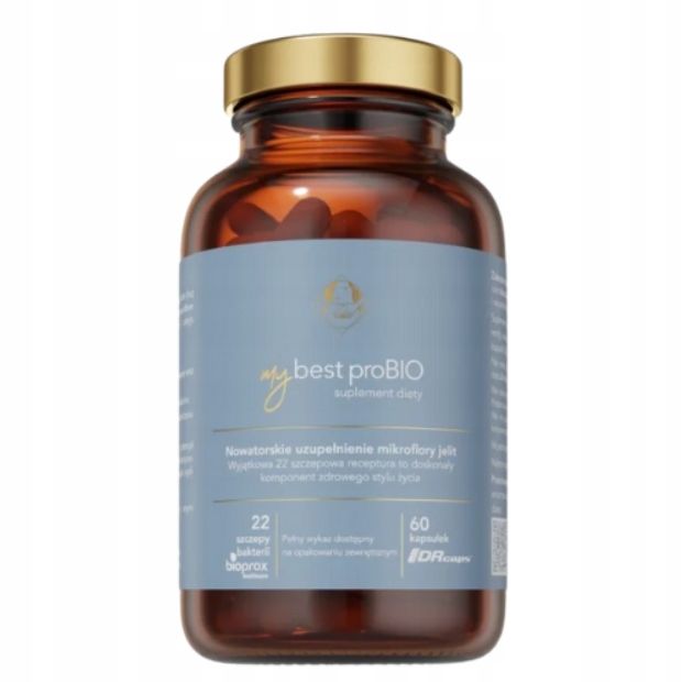 mybestpharm suplement diety my best probio 60 kaps. probiotyk mikroflora