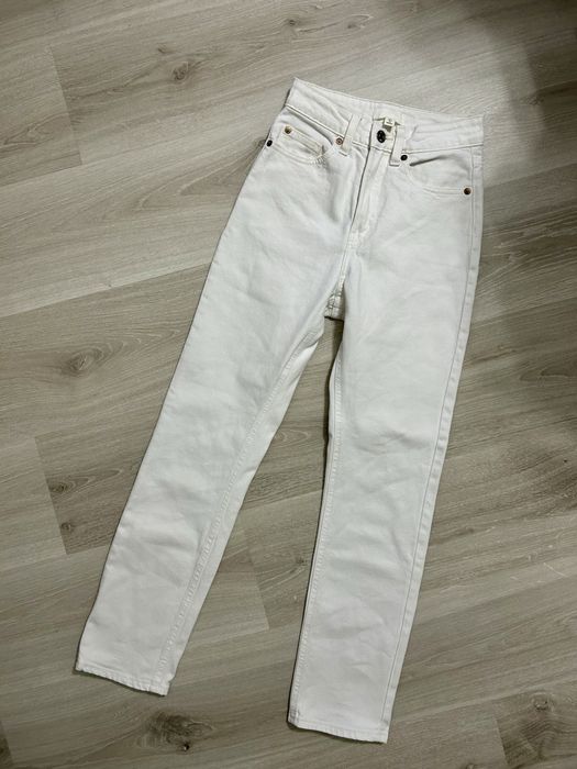 Białe klasyczne jeansy H&M HM 32 XXS