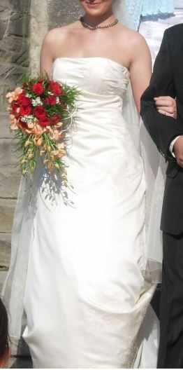 Suknia ślubna ecru 38-42, wzr. 170-178cm Mariées de Paris model Damas