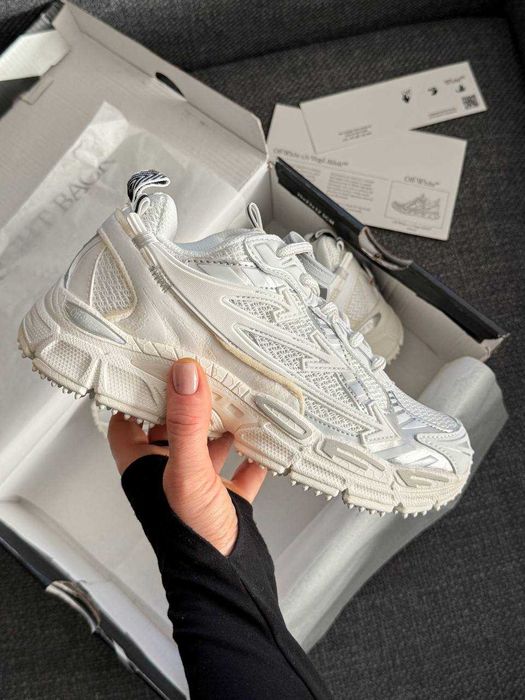 Кросівки OFF-WHITE Be Right Back White Silver | кроси Офф-Вайт білі