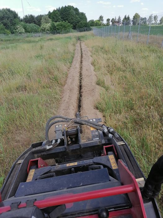 Wykop liniowy wykop pod przewody elektryczne  fotowoltaike pod wode