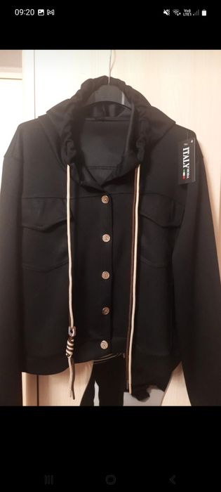 Komplet dresik czarny bluza rozpinana  uni