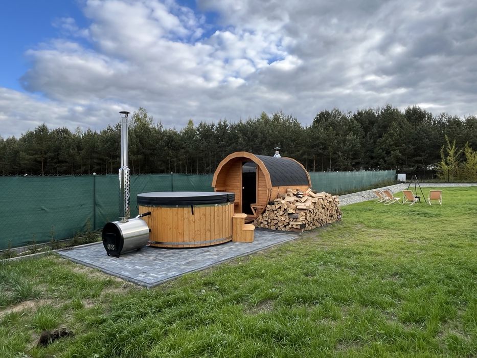 DOM DUŻY nad jeziorem Balia z jacuzzi Sauna