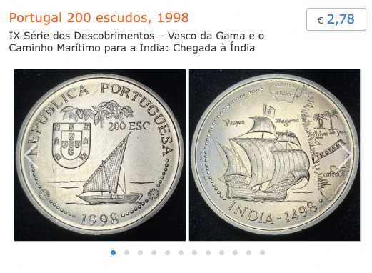 Moedas de escudo comemorativas - Lote de 11 unidades para colecção