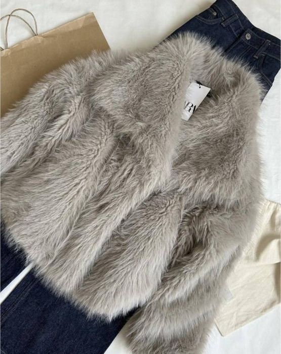 Шуба Zara з еко шкіри