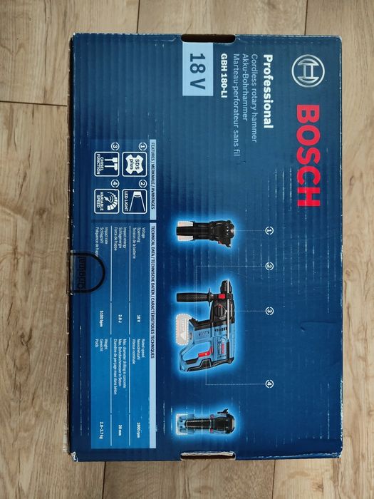 Młotowiertarka Akumulatorowa Bosch Profesjonal GBH 180-Li, Gwarancja.