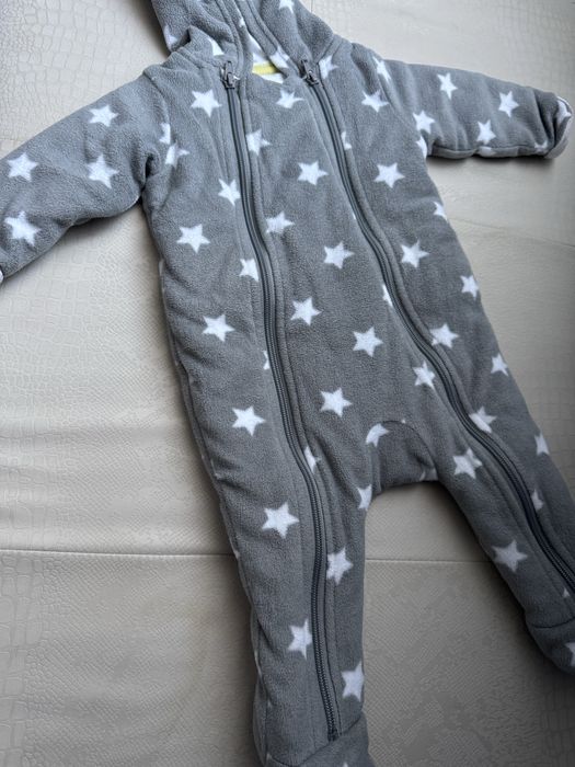Комбінезон демісезон тонкий 3/6 міс сірий хлопчик новонародже дівчинка