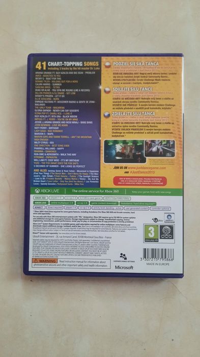 Just Dance 2015 bdb stan  gra xbox 360