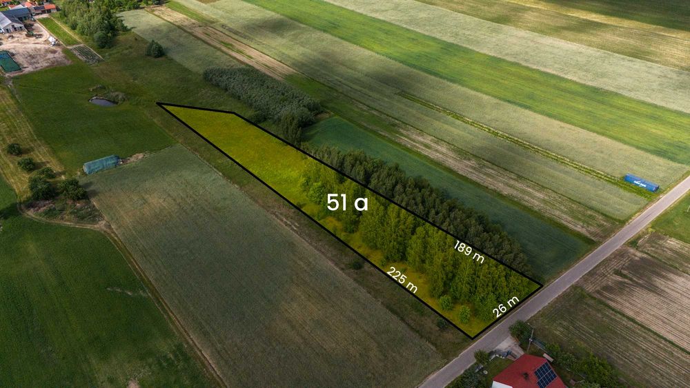 Działka budowlana 51 a, Okrzeja (gm. Krzywda), blisko Ryk