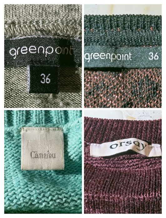 Zestaw 4 Swetrów Greenpoint, Orsay, Camaieu (S-M) 36-38