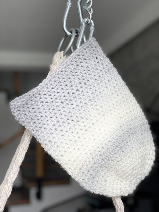 Czapka Boho Smerfetka ręcznie robiona na szydełku Handmade