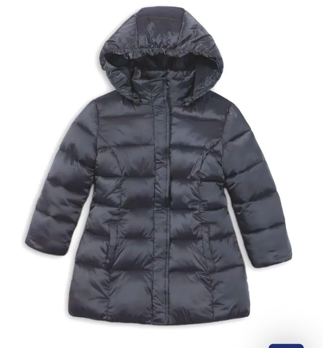 140/146 NOWA szara kurtka zimowa szary płaszcz zimowy długi 5.10.15