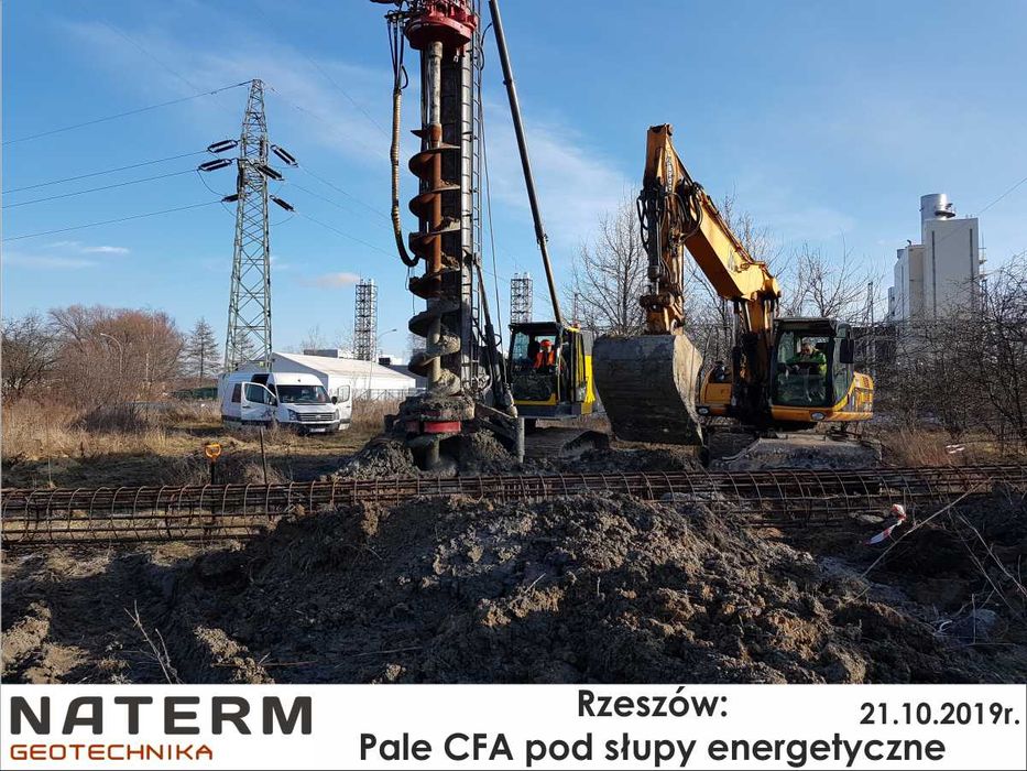 Pale Fundamentowe Wiercone CFA Palowanie Palownica okolice Krakowa