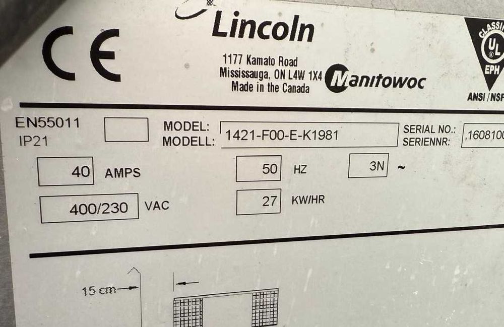 Piec do pizzy 2 komorowy Lincoln