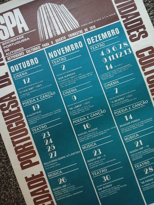 cartazes culturais Portugal anos 1970'/80's