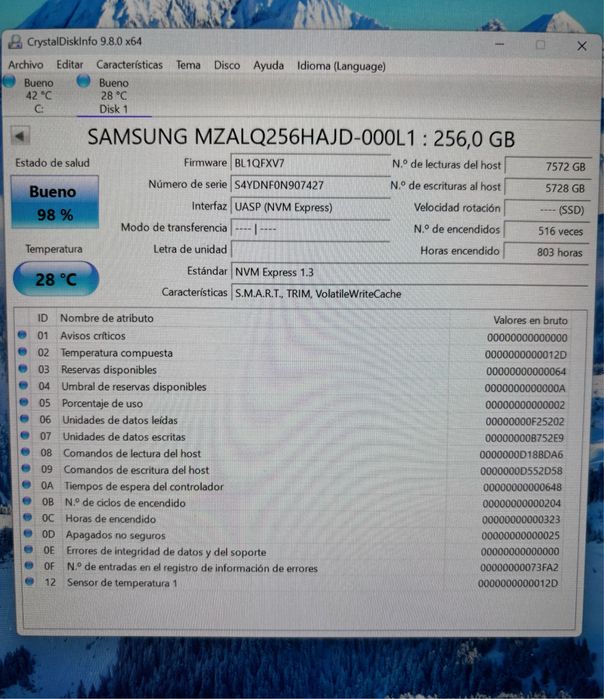 SSD Samsung PM991 256GB M.2 2242 PCIe NVMe в наявноті є 6 штук
