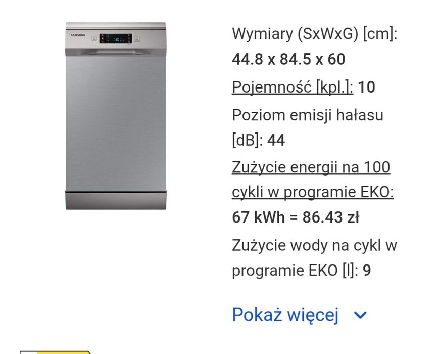 Sprzedam zmywarkę