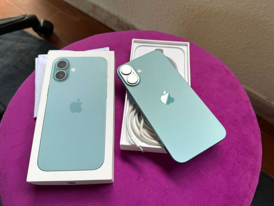 Vendo troco iPhone 16 Plus 128Gb Verde Água C/Fatura e Garantia