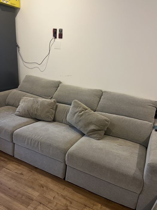 Sofa Cizento Grande Usado